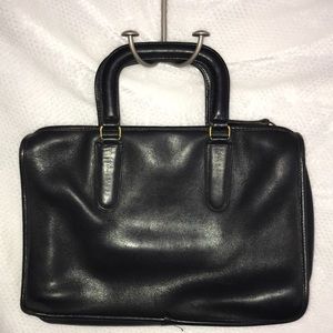 VINTAGE Coach Satchel/Briefcase From Early 1980s - Black Leather